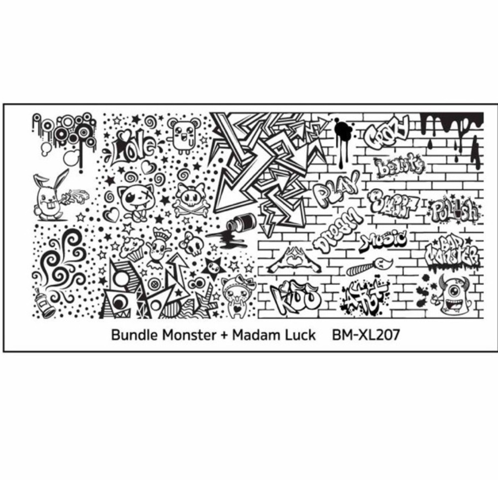 ISO bundle monster madam luck BM-XL207 nail plate